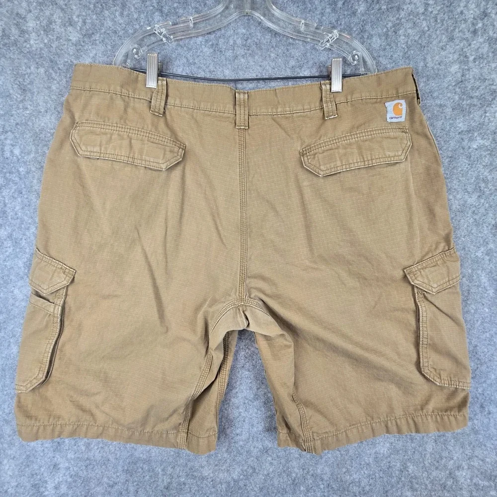 Carhartt Force Mens 44 Brown Ripstop Cargo Shorts Relaxed Fit Workwear Work